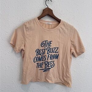 Bee and the fox best buzz comes from the bees nude cropped t shirt